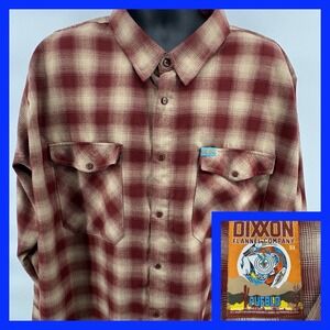 DIXXON Flannel Sz 5XL "The Pueblo" Southwest‎ Styling Tan Peal Snaps